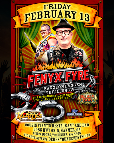 StrangeOrDanger Thrill Show: Cousin Vinny's Hanmer, Hanmer, ON  poster