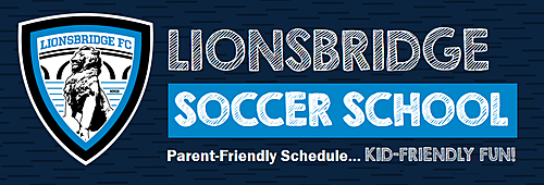Spring 2026 Lionsbridge Soccer School poster